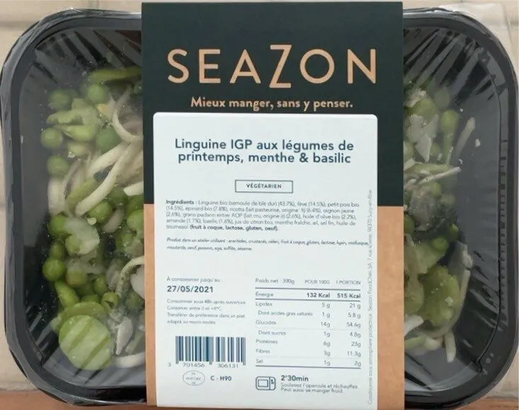 Linguine IGP aux légumes de printemps, menthe & basilic