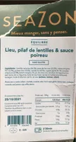 Lieu, pilaf de lentilles & sauce poireaux