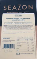 Salade de carottes à la marocaine, sauce à la menthe