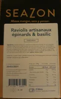 Raviolis artisanaux épinards & basilic
