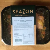 Tajine de legumes et saumon au citron confit