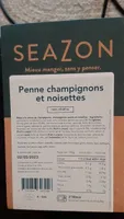 Penne champignons et noisettes
