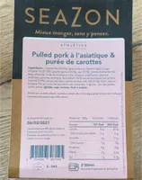Pulled pork a l asiatique et puree de carottes