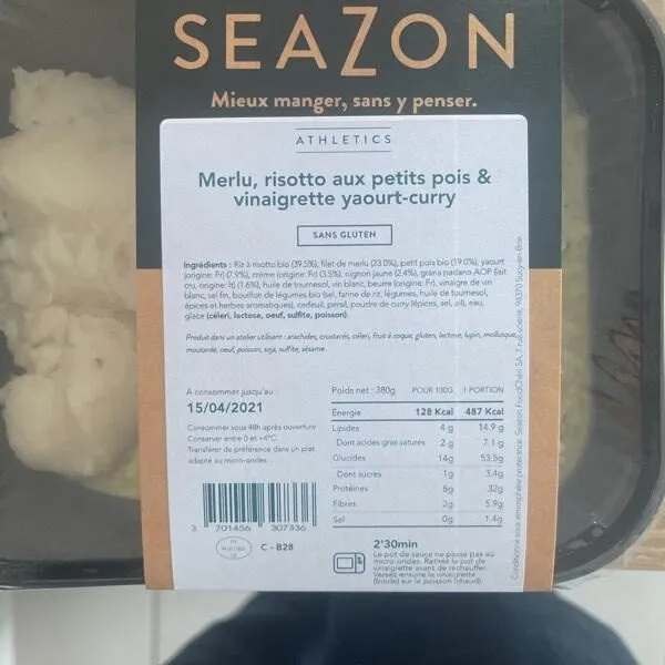 Merlu, risotto aux petits pois