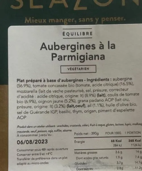 Aubergines à la parmigiana