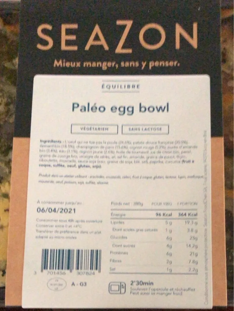 Paleo egg bowl