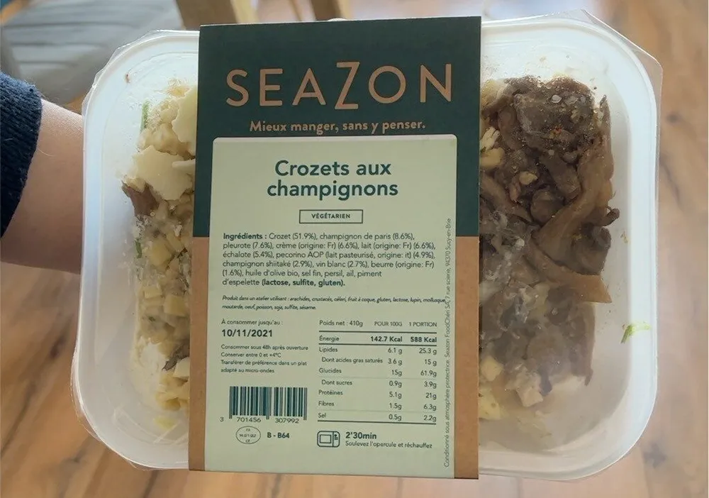 Crozets aux champignons