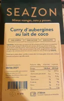 Curry d’Aubergines au lait de Coco