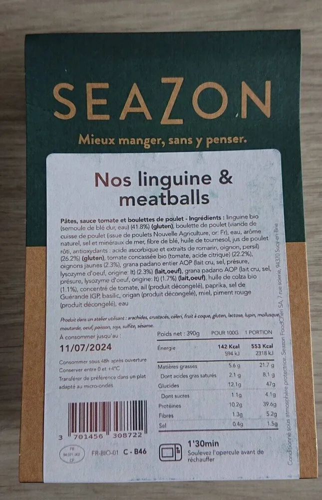 Nos linguine & meatballs