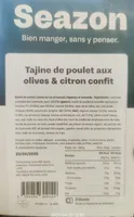 Tajine de poulet aux olives et citron confit