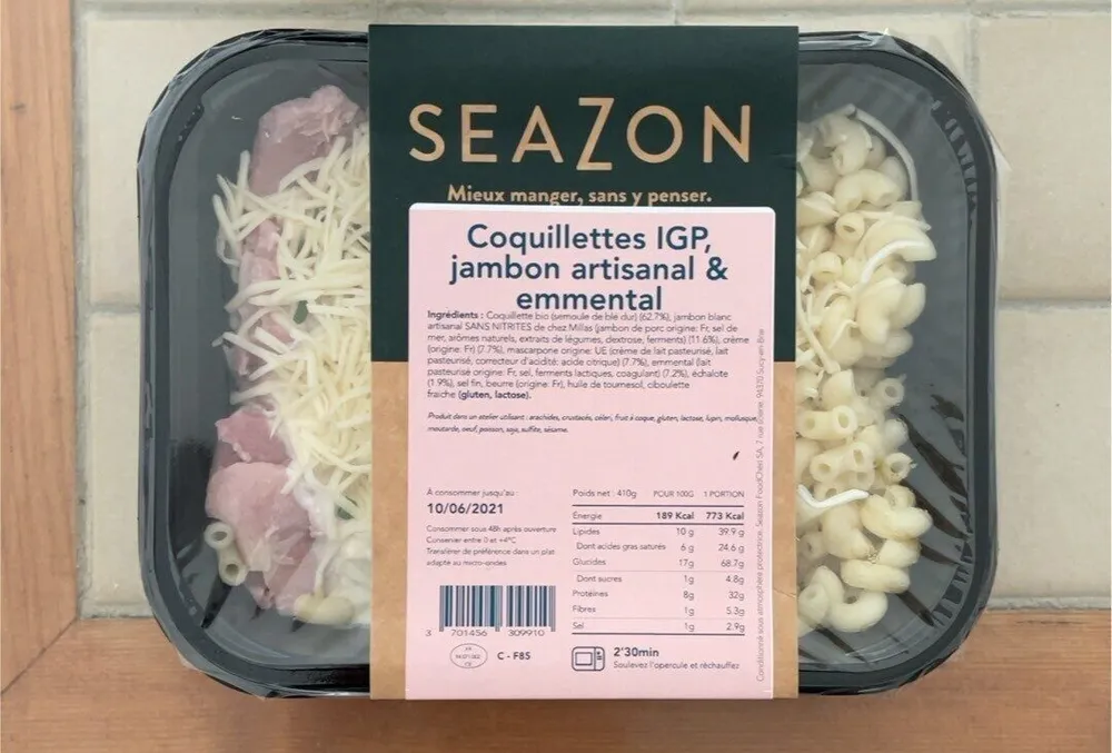 Coquillettes IGP, jambon artisanal & emmental