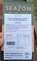 Lieu au gingembre et citron vert, riz coco & poireaux