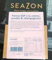 Penne IGP a la creme, poulet & champignons
