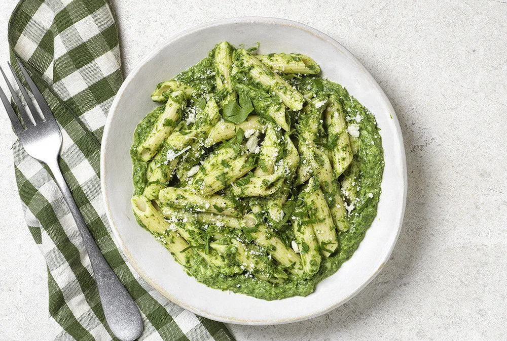Penne IGP à la crème d'épinards & grana padano