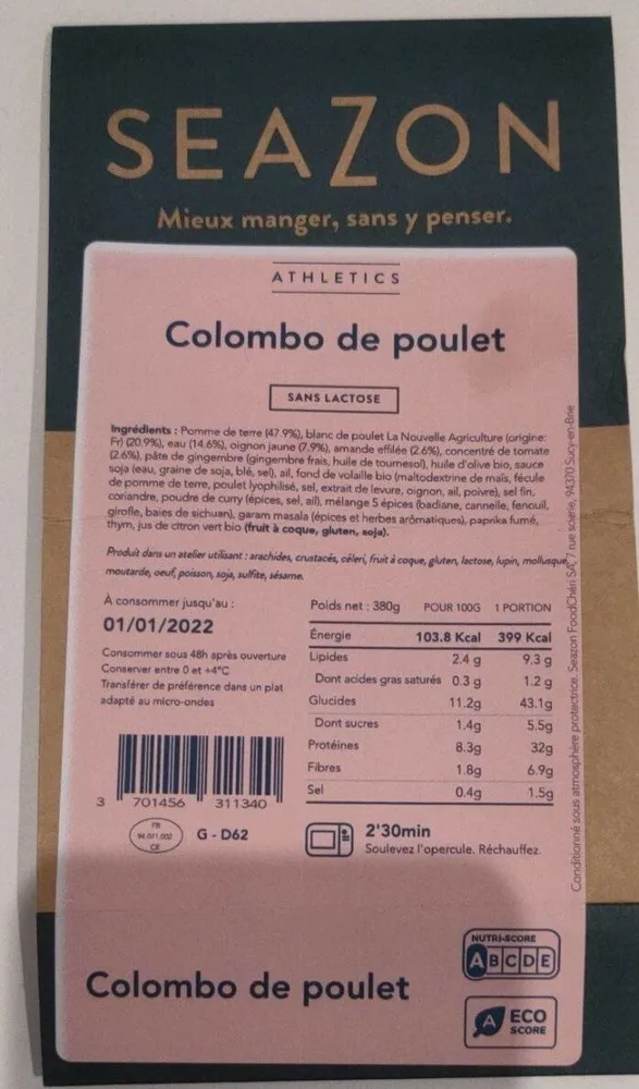 Colombo de poulet