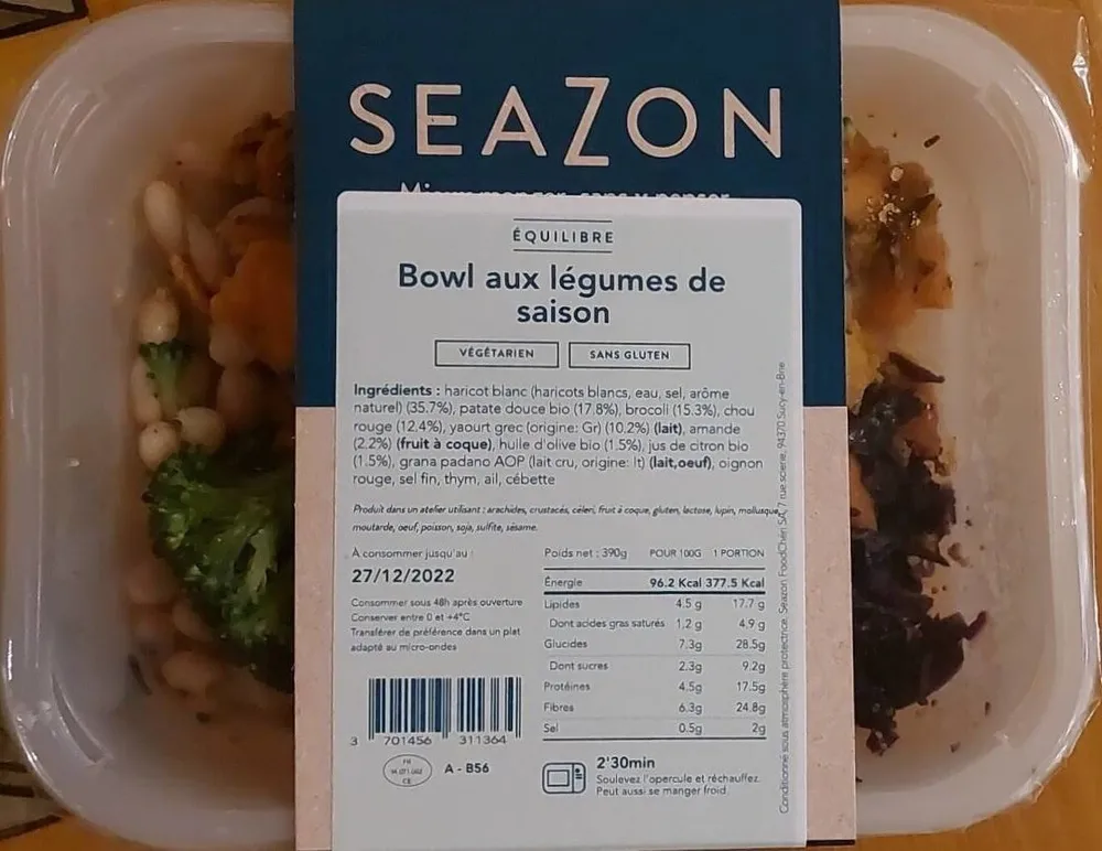 Bowl aux légumes de saison