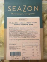 Dinde rôtie, purée de patate douce, épinards crémeux & gravy