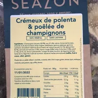 Crémeux  de. Polenta et champignons