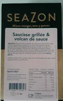 Saucisse grillée & volcan de sauce