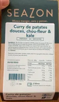 Curry de patates douces, chou fleur et kale