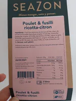 Poulet fusilli ricocha citron