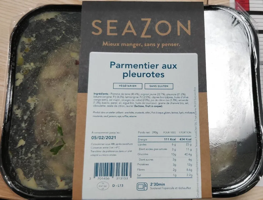 Parmentier aux pleurotes