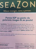 Penne IGP au pesto de poivrons rouges & au poulet