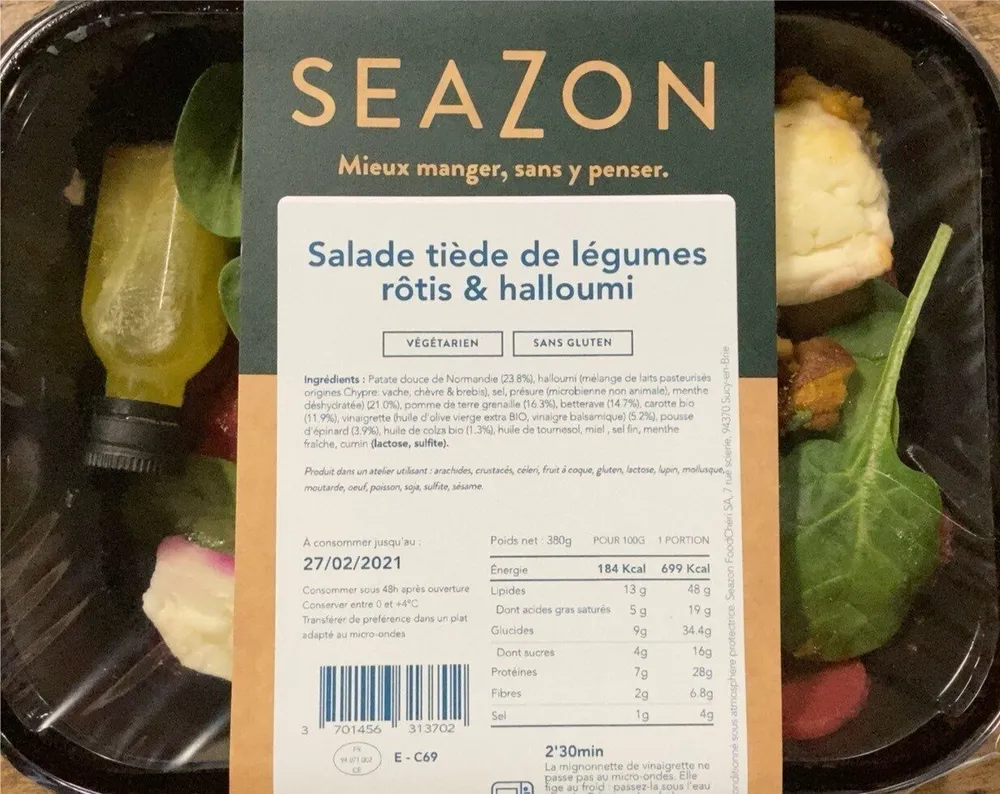 Salade tiede de legumes rôtis et halloumi
