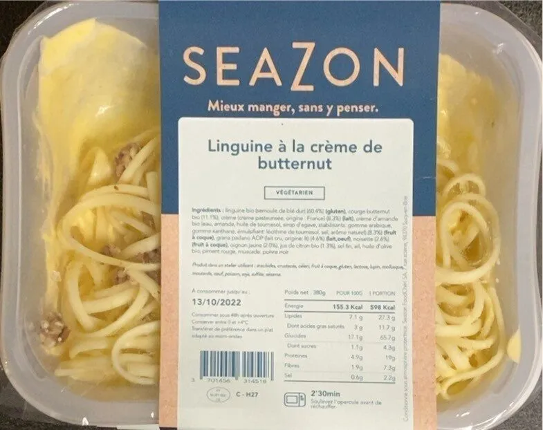 Linguine a la crème de butternut