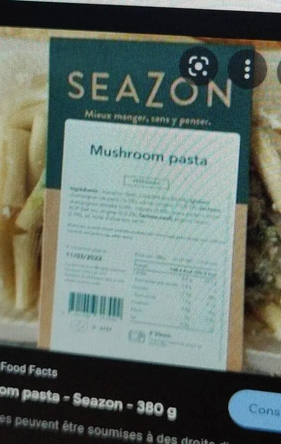 Penne chèvre champignons épinards