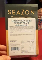 Linguine igp creme saumon et epinard bio
