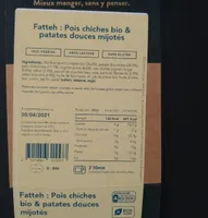 Fatteh: pois chiches bio & patates douces mijotés