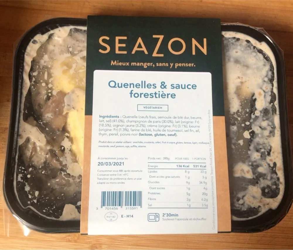 Quenelles et sauce forestière