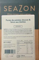 Purée de patates douces et farce aux blettes