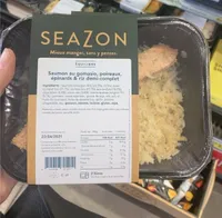 Saumon gomasio, poireaux, épinards et riz demi-complet