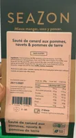 Saute de canard aux pommee, navets & pommes de terre