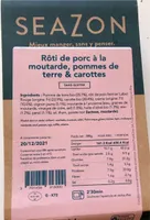 Roti de porc a la moutarde pommes de terre & carotte