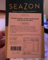 Poulet mijote ecrasé potimarron