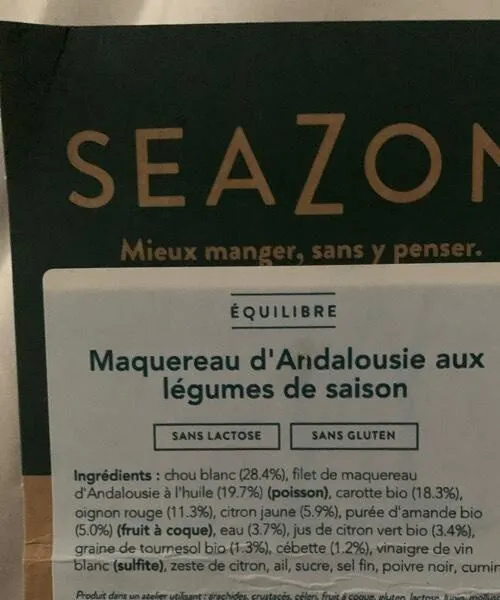 Maquereau d’Andalousie aux légumes