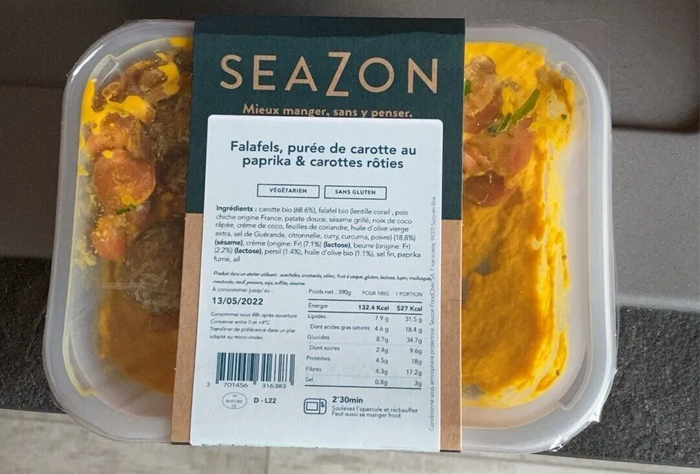 Falafels purée de carotte au paprika