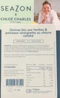 QUINOA BIO HERBES POIREAUX VINAIGRETTE CHEVRE
