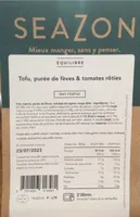 Tofu puree de feves et tomates roties