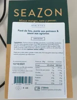 Pavé de lieu, purée aux poireaux et sauce aux agrumes