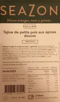Tajine de petits pois aux épices douces