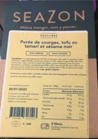 Puree de courges tofu au tamari et sesame noir