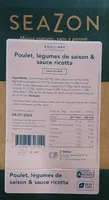 Poulet légumes de saison et sauce ricotta