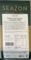 Poulet riz au curry et courgettes roties