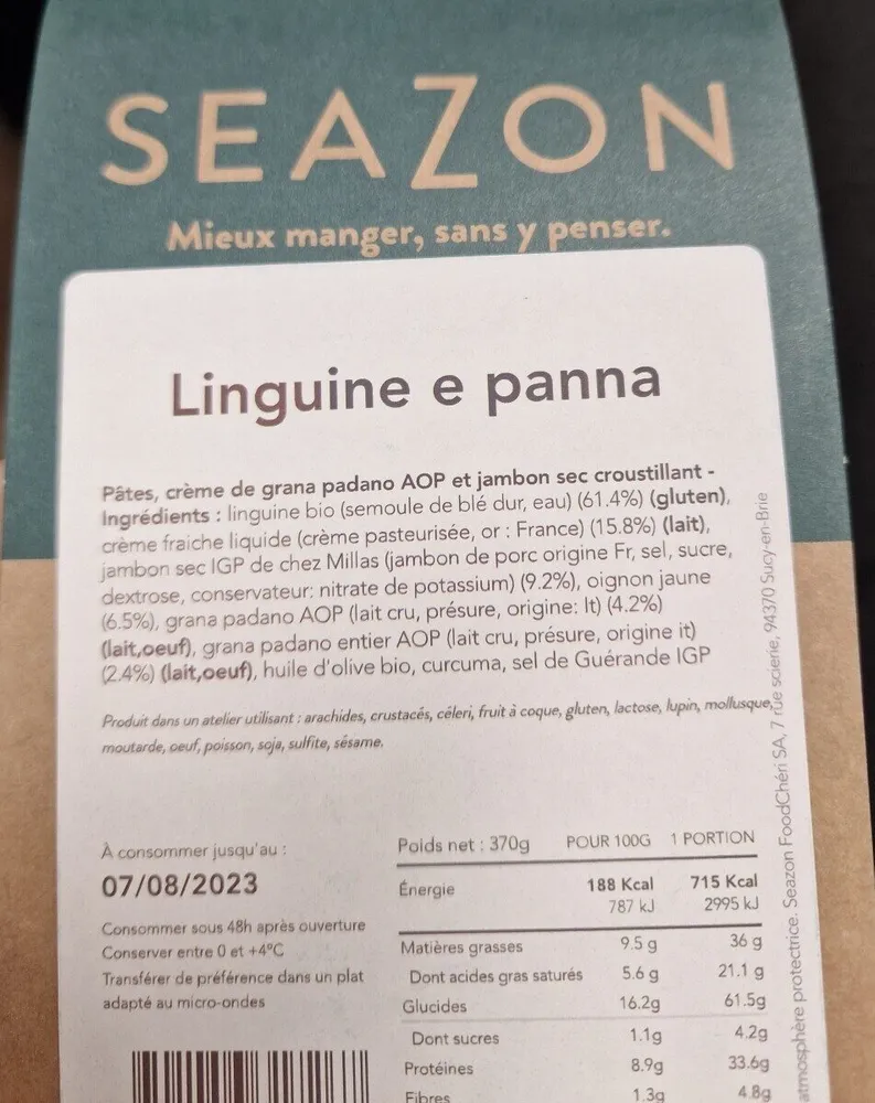 Linguine e panna
