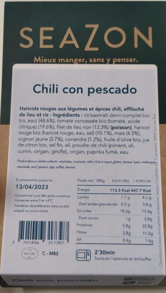 Chili con pescado