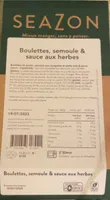 Boulettes, semoule & sauce aux herbes